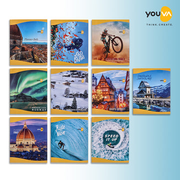 Single Line YOUVA  Note Book – Regular Size (Full Bound) Pack Of 6