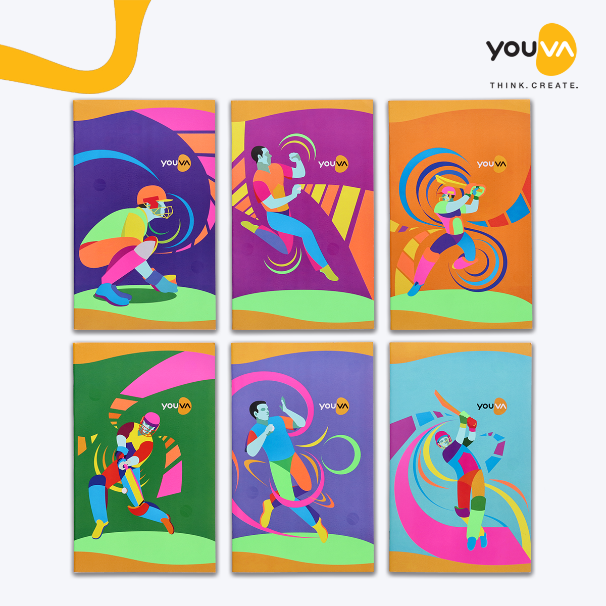 Navneet Youva | Soft Bound Long book/ Soft cover Notebook for Students |Cricket World Cup edition| King size- 19.4 cm x 31.4 cm | Single Line |  160 Pages Pack Of 6