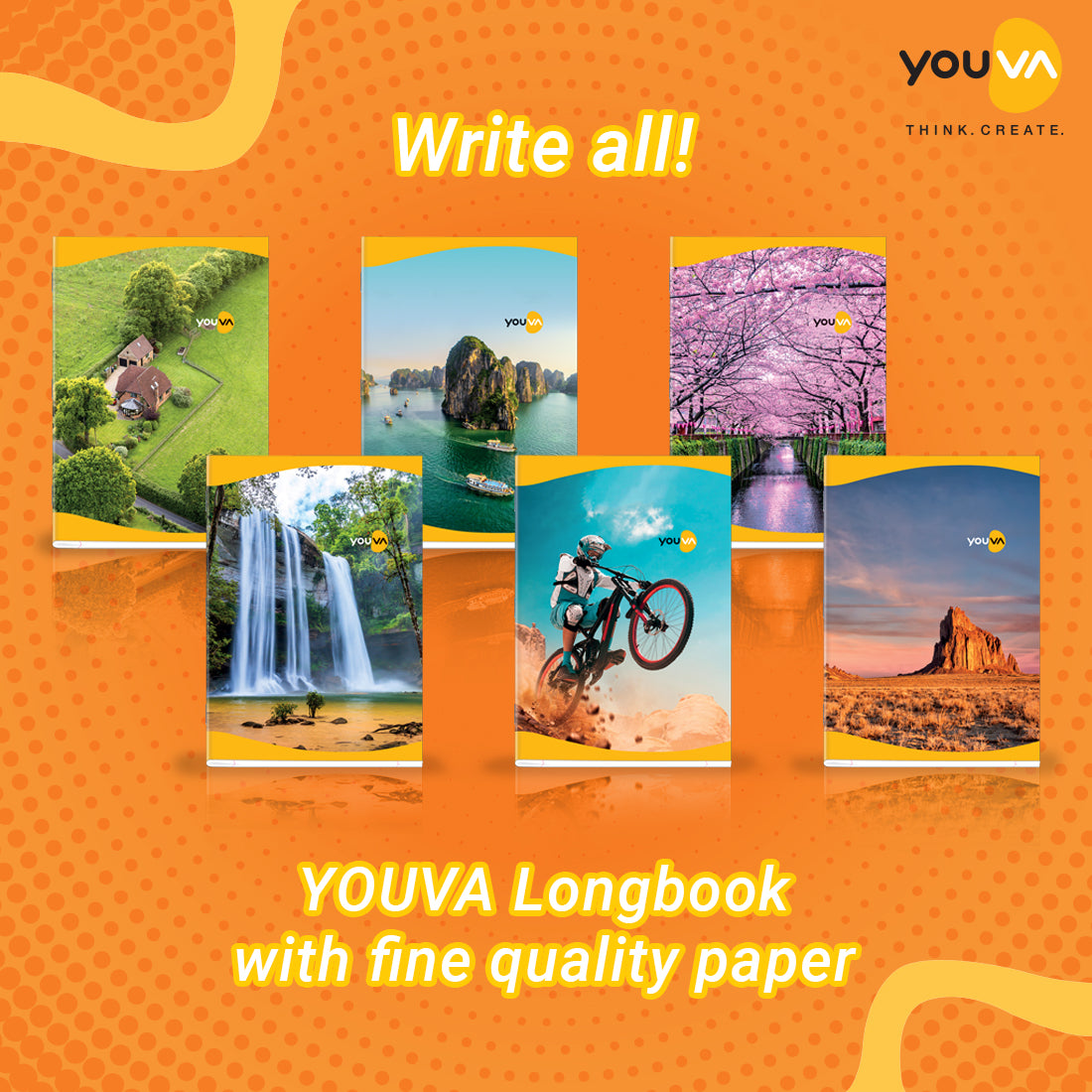 Navneet Youva | Soft Bound / Soft cover Long Book / Notebook for students | 21 cm X 29.7 cm | Single Line | 172 Pages| Pack of 2