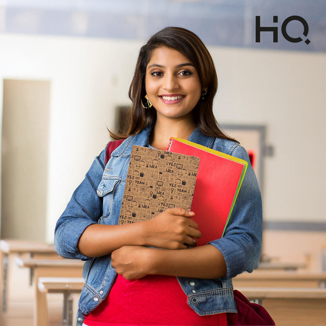 HQ KRAFT Notebook|Size A5|14.8cm X 21 cm|192 Pages | Single Line|For College Students by Navneet