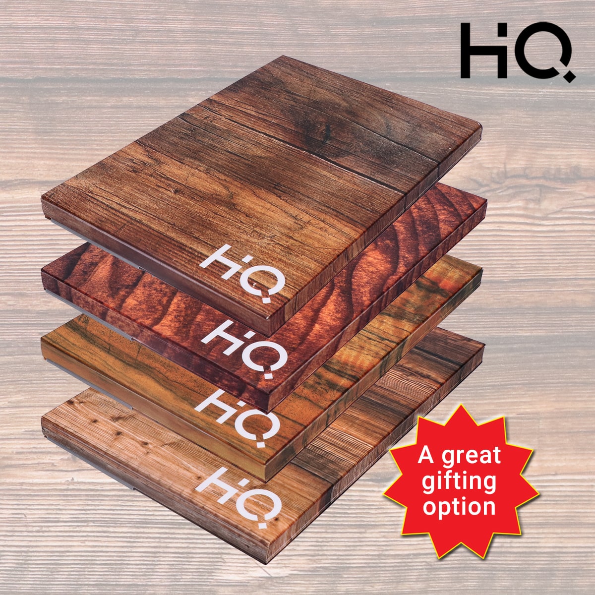 Navneet HQ | Login Notebook|Wood finish designs|Case Bound / Hard Cover Notebook | A5 Size - 21 cm x 14.8 cm | Single Line | 192 Pages | Pack of 1