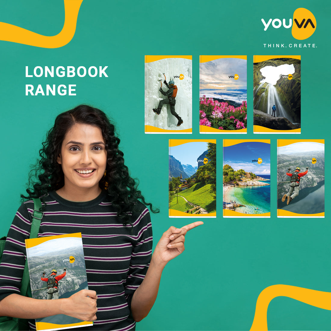 Unruled YOUVA  Long Book – King Size (Soft Bound)