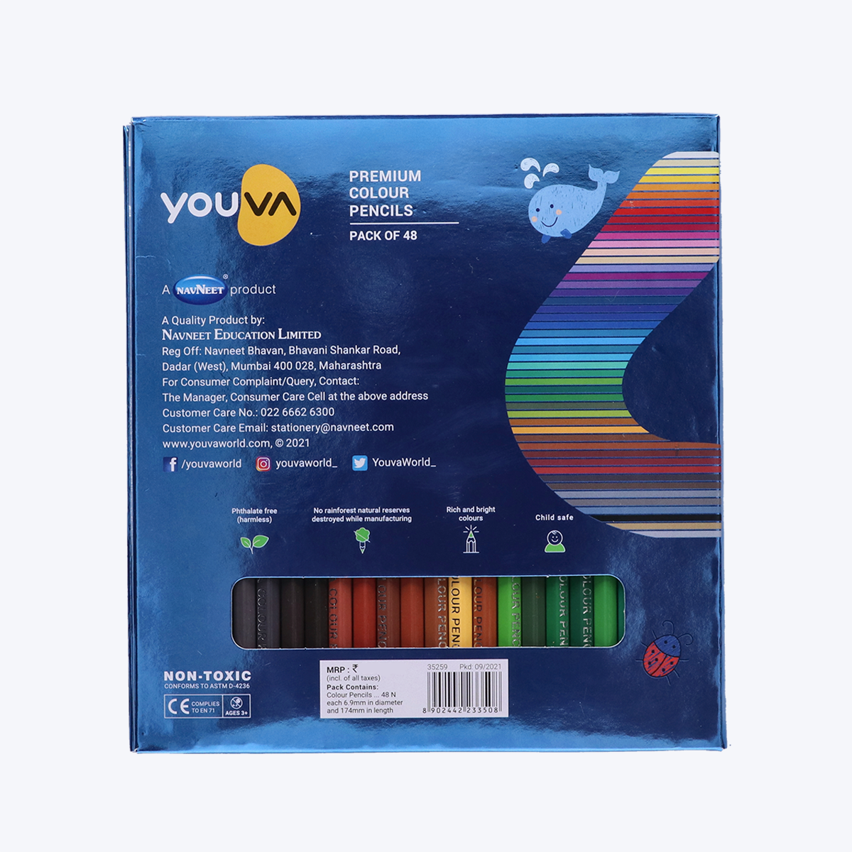 Navneet Youva | Premium Colour Pencil  for Students and Hobby artists | Pack of 48