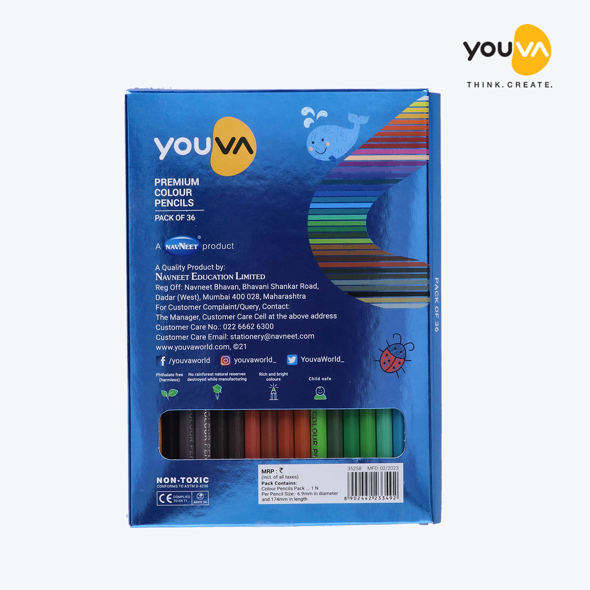 Navneet Youva | Premium Colour Pencil  for Students and Hobby artists  | Pack of 36