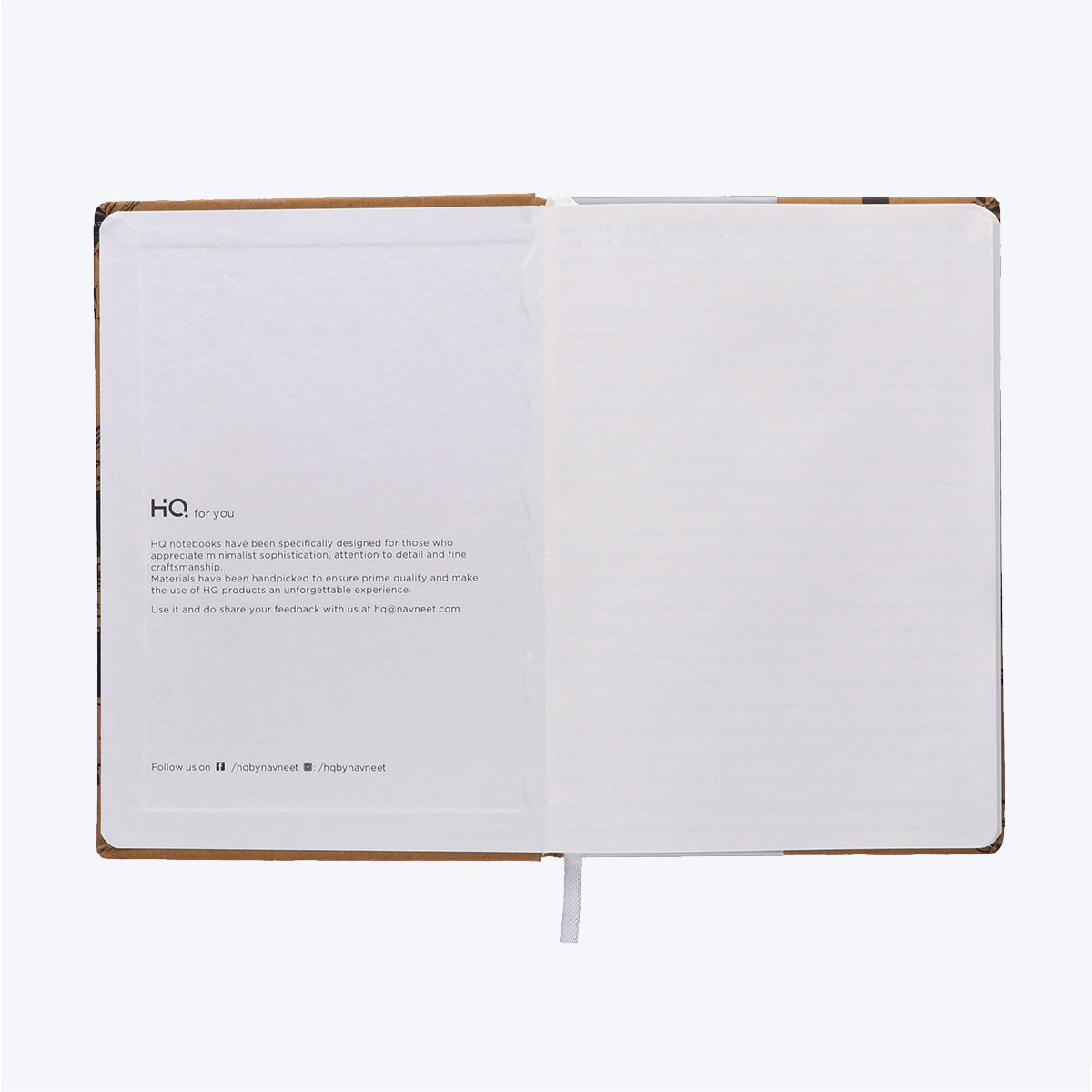 HQ KRAFT Notebook|Size A5|14.8cm X 21 cm|192 Pages | Single Line|For College Students by Navneet