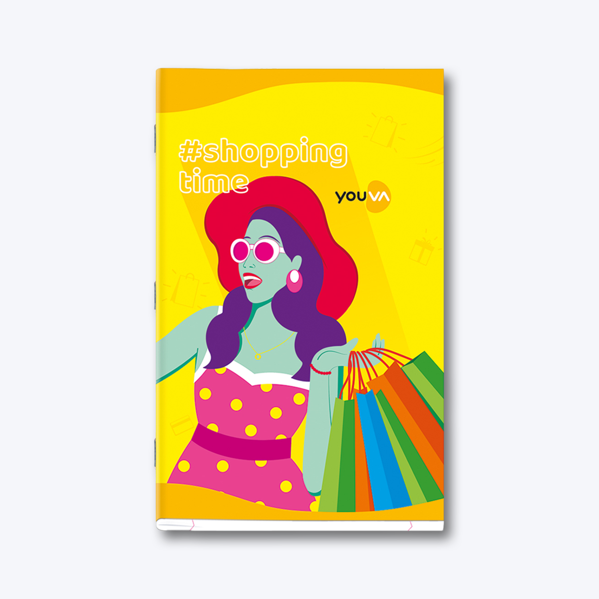 Single Line YOUVA  Long Book – A4 Size (Soft Bound) Trendy Series Pack Of 3