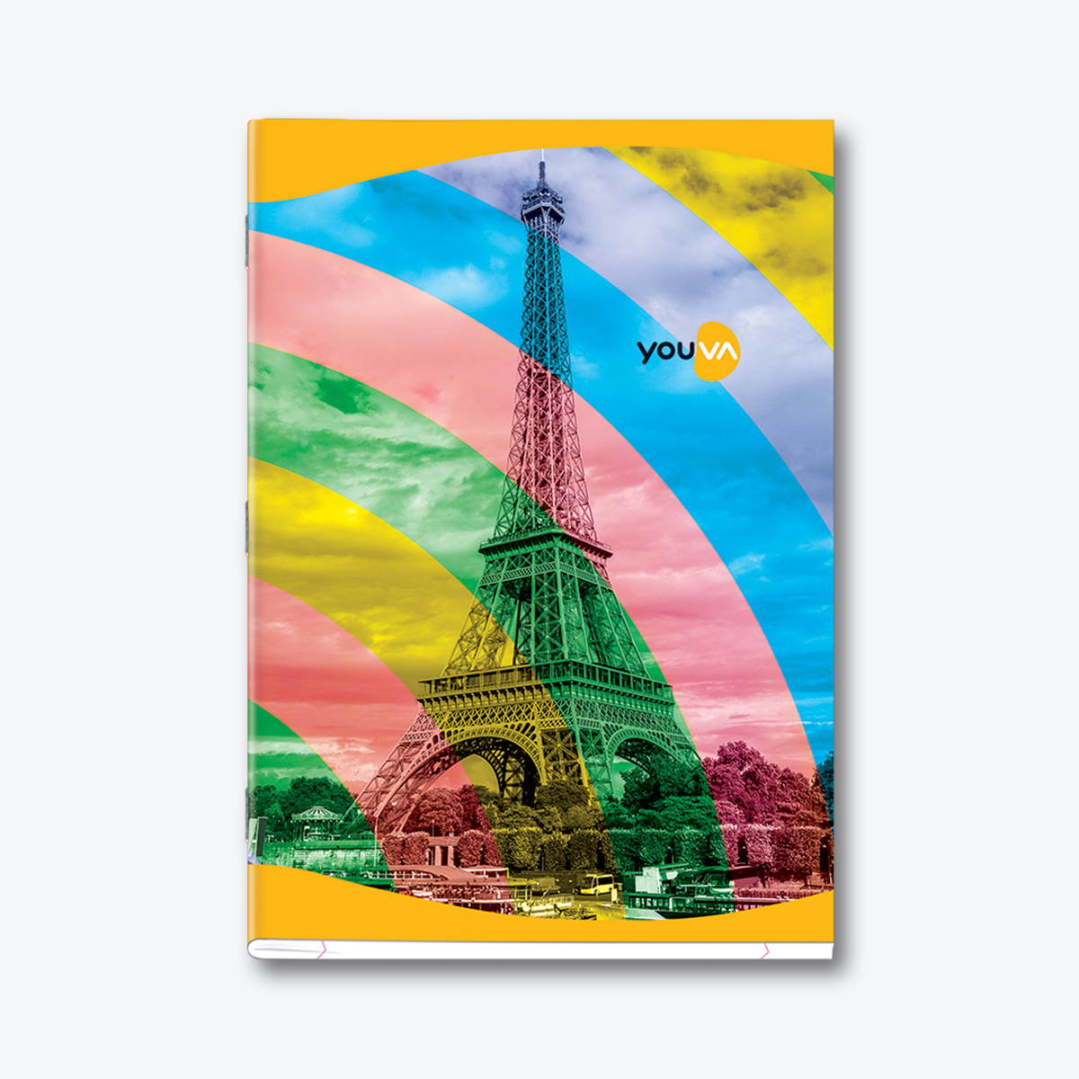 Navneet Youva | Soft Bound Long Book | A4 Size - 21 cm x 29.7 cm | Rainbow design Notebook for students | Single Line | 172 Pages | Pack of 2