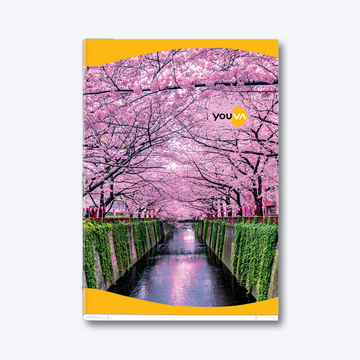 Single Line YOUVA  Long Book – A4 Size (Spiral) Trendy Series Pack Of 2
