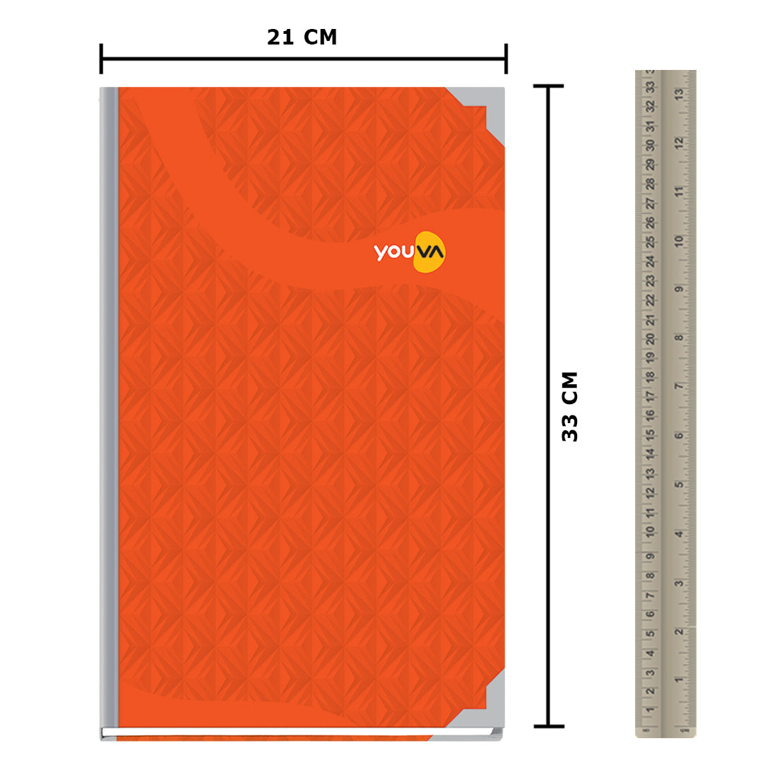 Navneet Youva | My Notes Case Bound / Hard cover Long Book | Foolscap size - 21 cm x 33 cm | For Students, Shops and Office use | Single Line / No Left Margin | 4 Quire Register | 288 Pages | Pack of 1