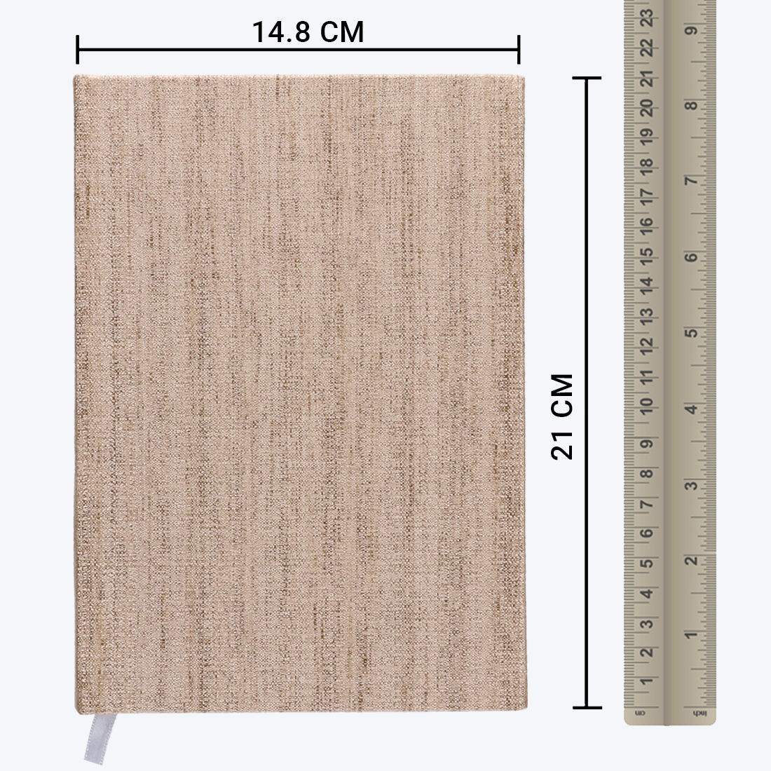 Navneet HQ | Khadi | Actual Khadi fabric cover| Premium colours| Case bound Notebook | Office / Personal stationery | Single Line | A5 Size - 14.8 x 21 CM  | 192 Pages