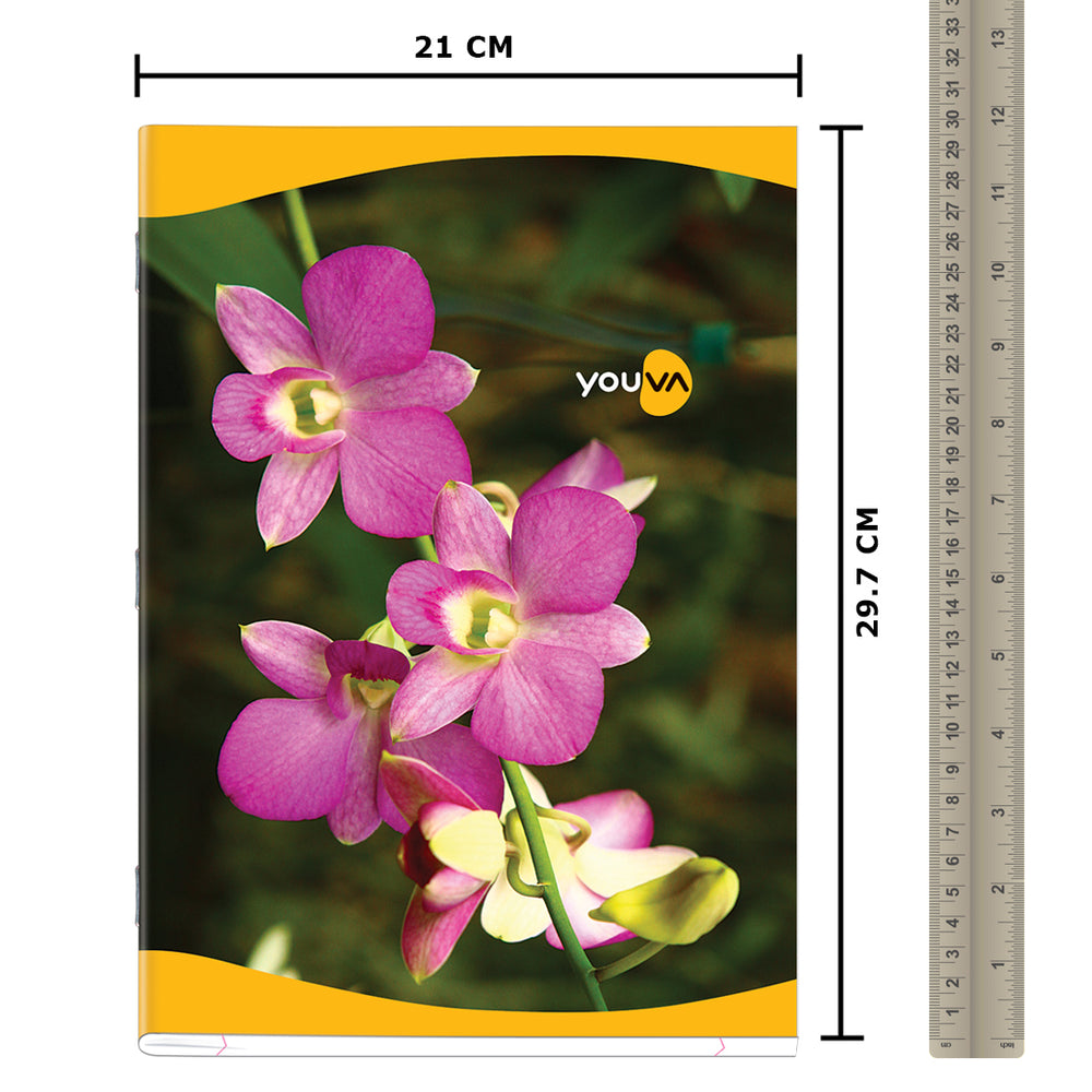 Navneet Youva | Soft Bound Long Book for Students | A4 Size 21 cm x 29.7 cm | Feminine Series | Single Line