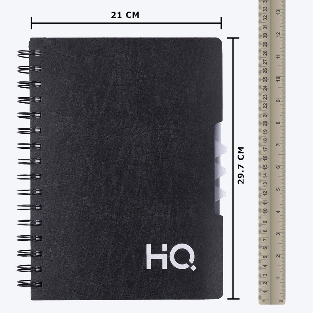 HQ Five Subject Book (A5 Size) Black HQ Five Subject Book