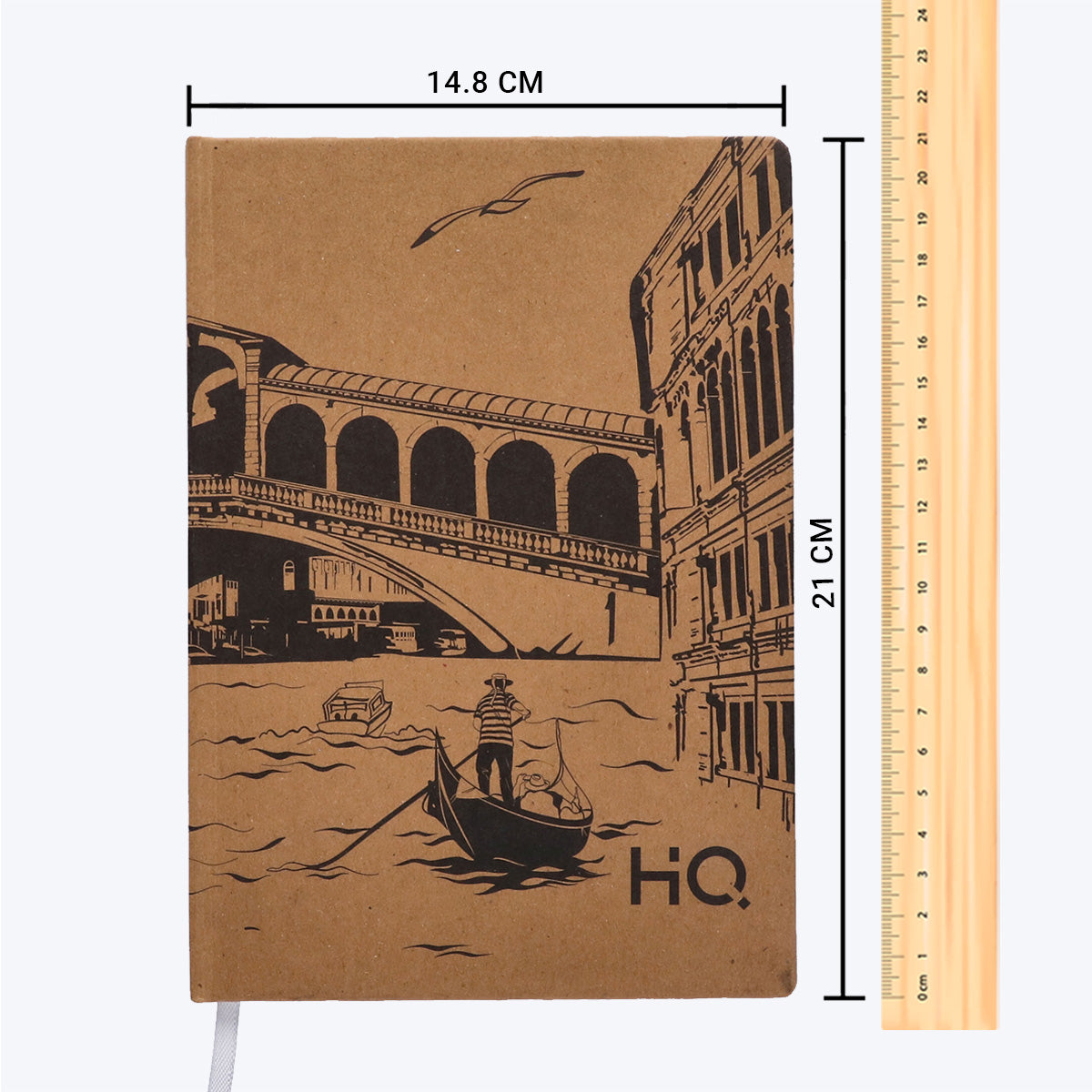 HQ KRAFT Notebook|Size A5|14.8cm X 21 cm|192 Pages | Single Line|For College Students by Navneet
