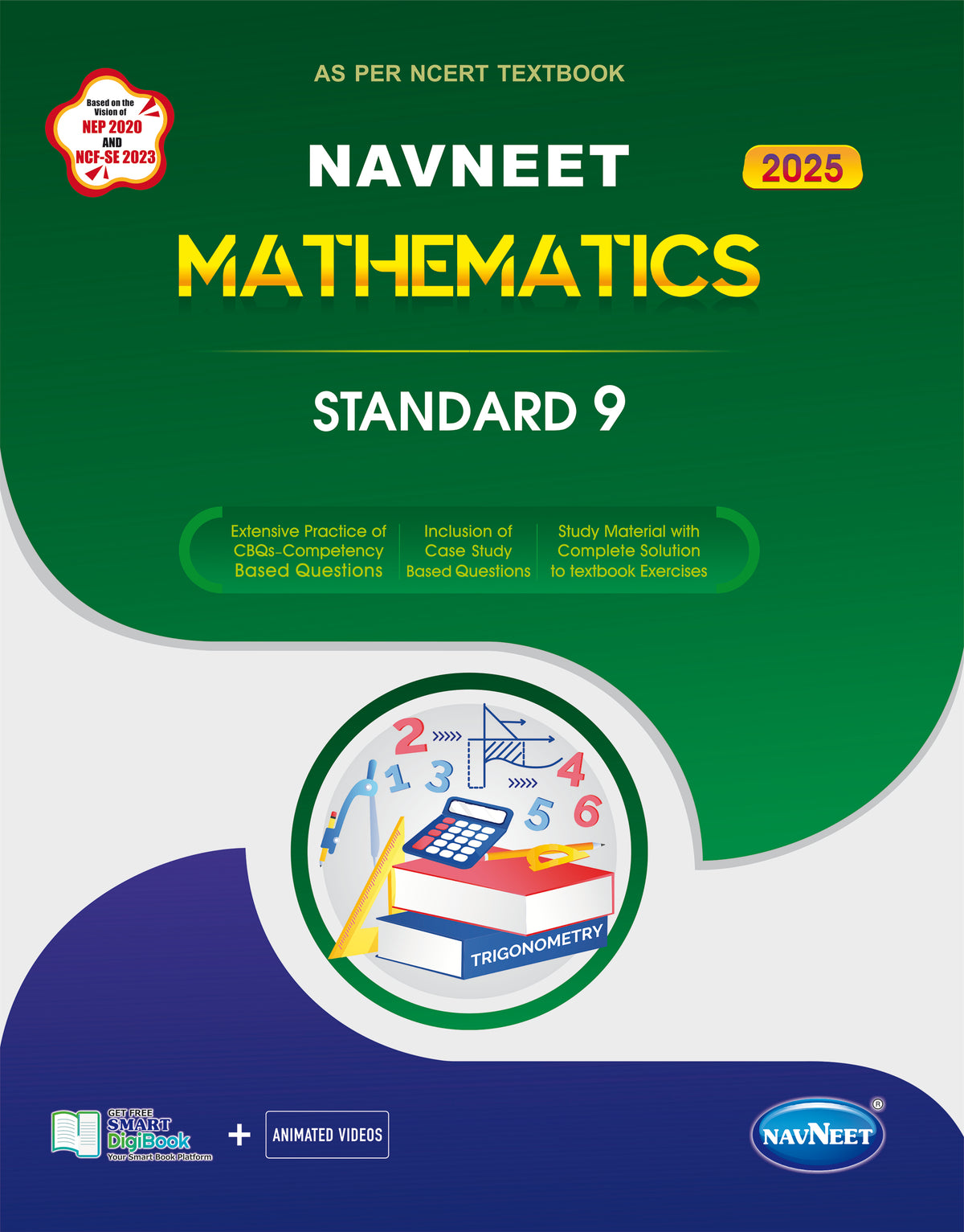 Navneet Mathematics |  STD 9 | Physical Book + Digital Book Pack Of 1