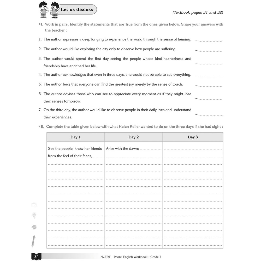 NCERT POORVI ENGLISH WORKBOOK  |  Class  VII  |