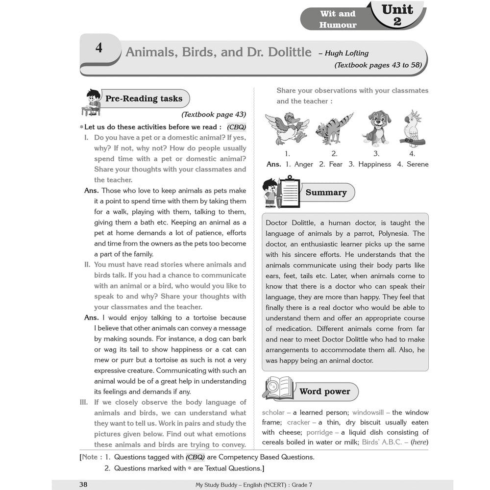 MY STUDY BUDDY - POORVI ENGLISH (NCERT) CLASS 7