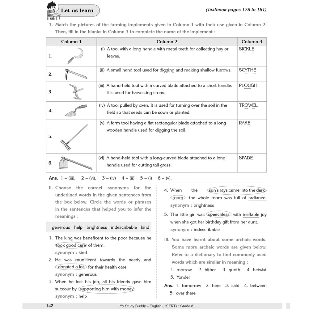 Learn Smart  |    My Study Buddy   |   POORVI ENGLISH (NCERT) CLASS 8  |  Grade 8