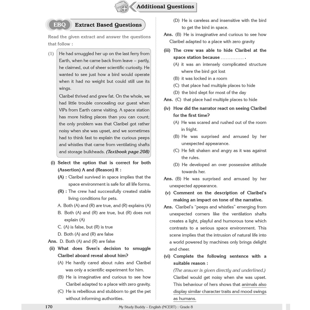 Learn Smart  |    My Study Buddy   |   POORVI ENGLISH (NCERT) CLASS 8  |  Grade 8