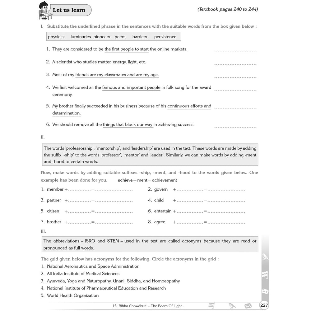 NCERT POORVI ENGLISH WORKBOOK  |  Class  VIII  |