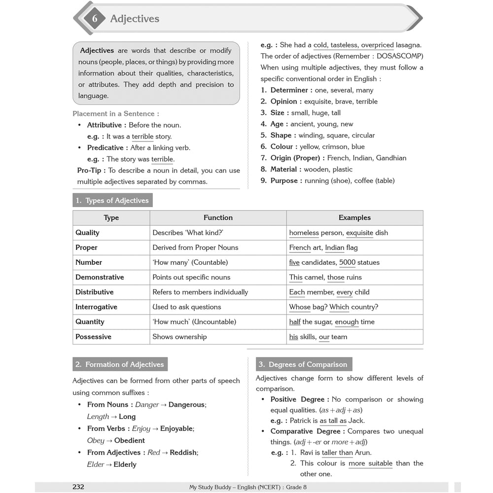 Learn Smart  |    My Study Buddy   |   POORVI ENGLISH (NCERT) CLASS 8  |  Grade 8