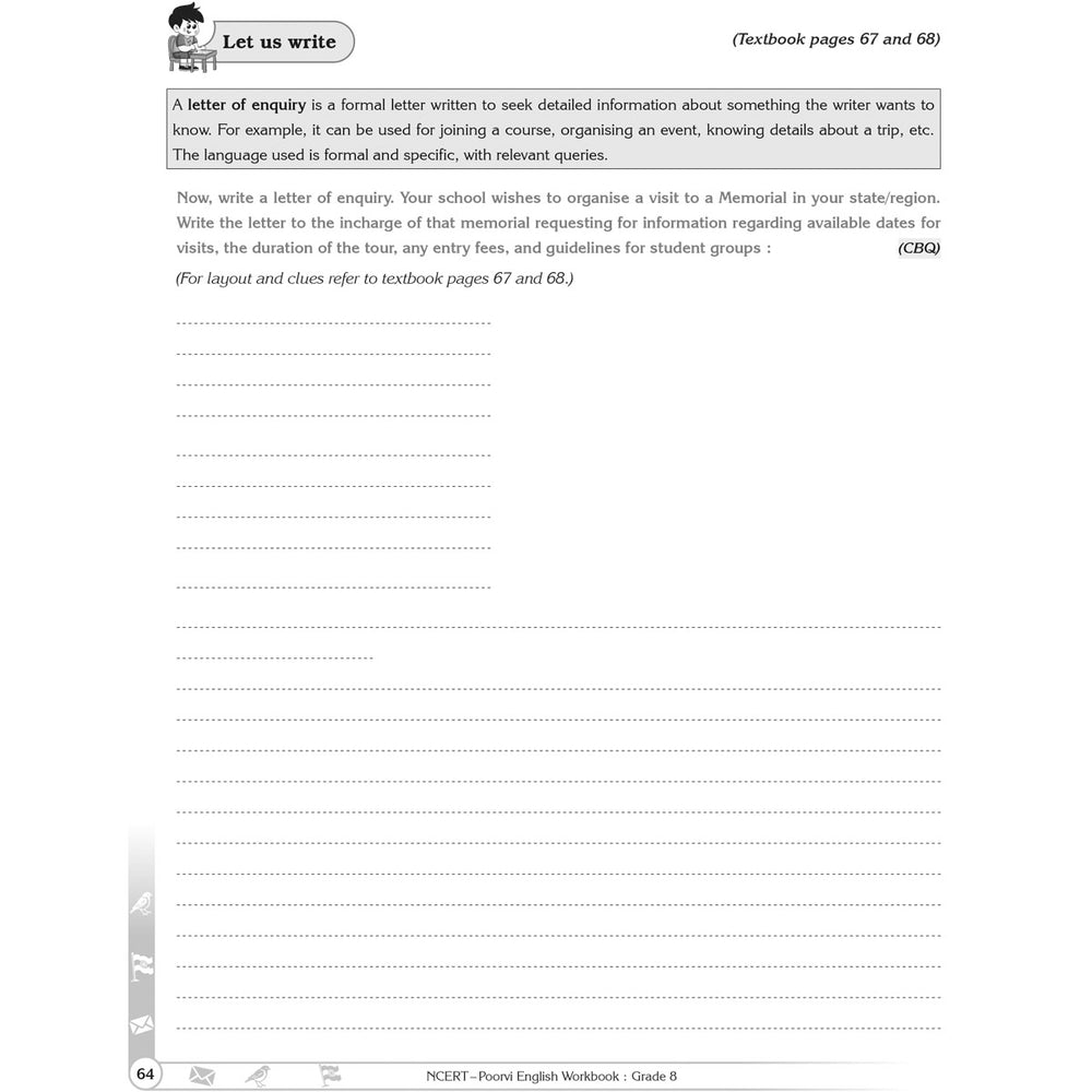 NCERT POORVI ENGLISH WORKBOOK  |  Class  VIII  |