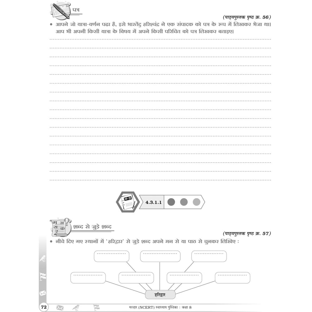 NCERT MALHAR HINDI WORKBOOK   |  Class  VIII  |