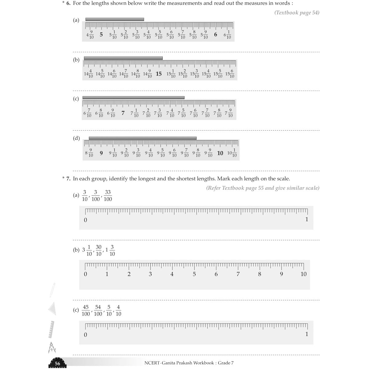NCERT GANITA PRAKASH WORKBOOK  |  Class  VII  |  PART - 1