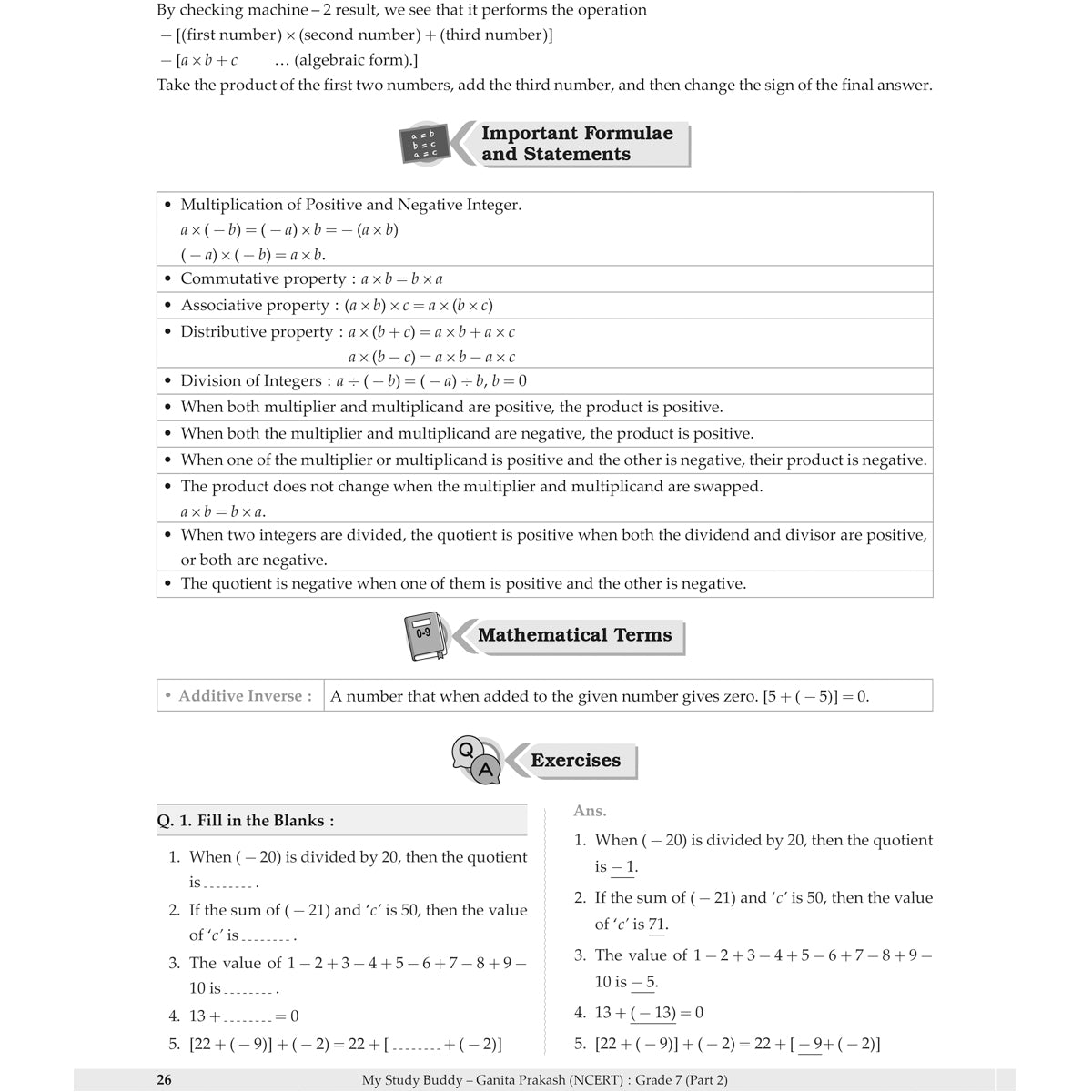 MY STUDY BUUDY - GANITA PRAKASH (NCERT)  |  Class  VII  |  PART - 2