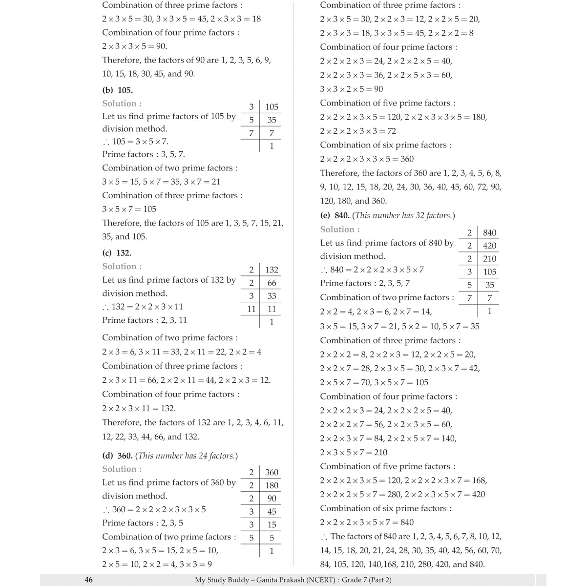 MY STUDY BUUDY - GANITA PRAKASH (NCERT)  |  Class  VII  |  PART - 2
