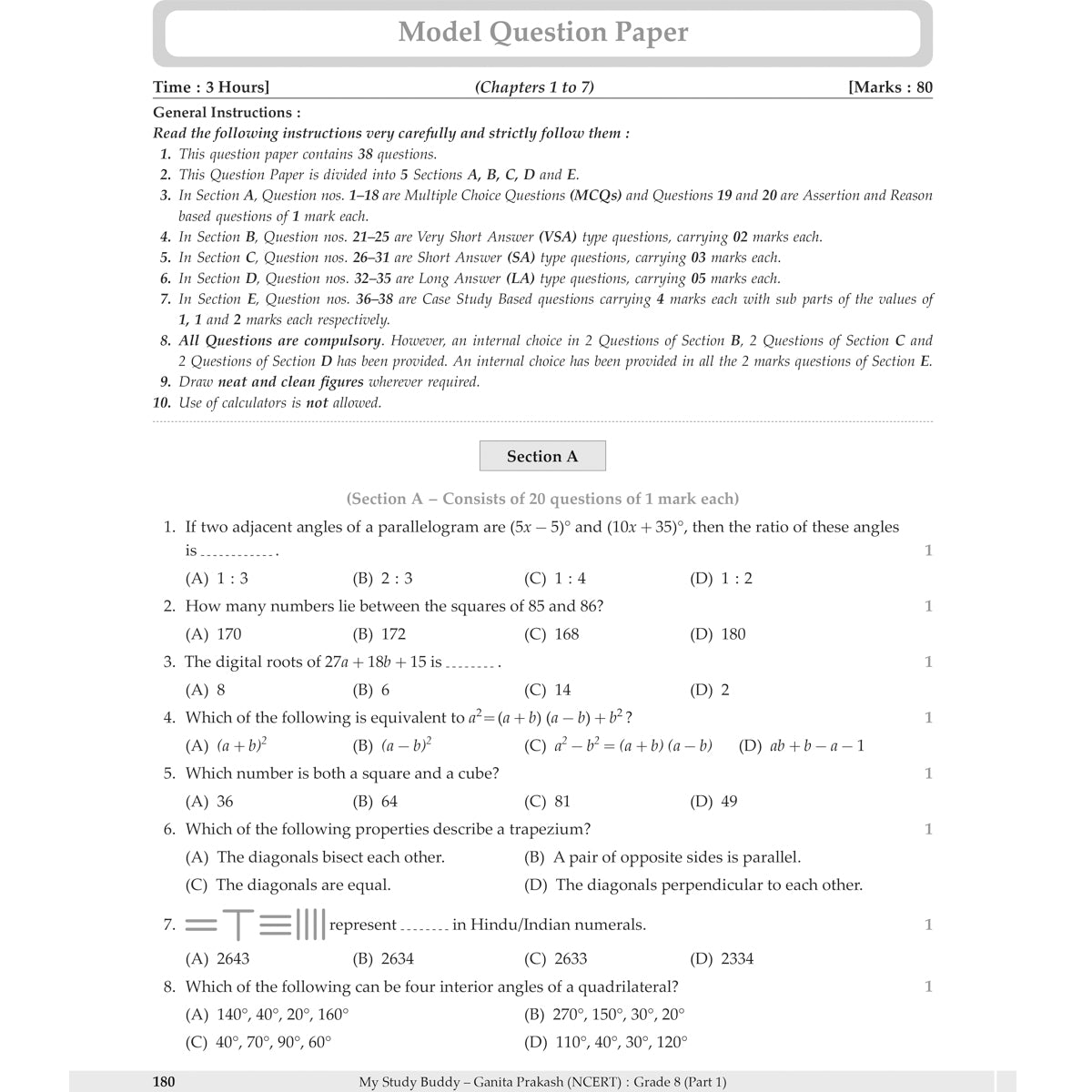 Learn Smart  |    My Study Buddy   |   GANITA PRAKASH (NCERT) CLASS 8 PART 1  |  Grade 8