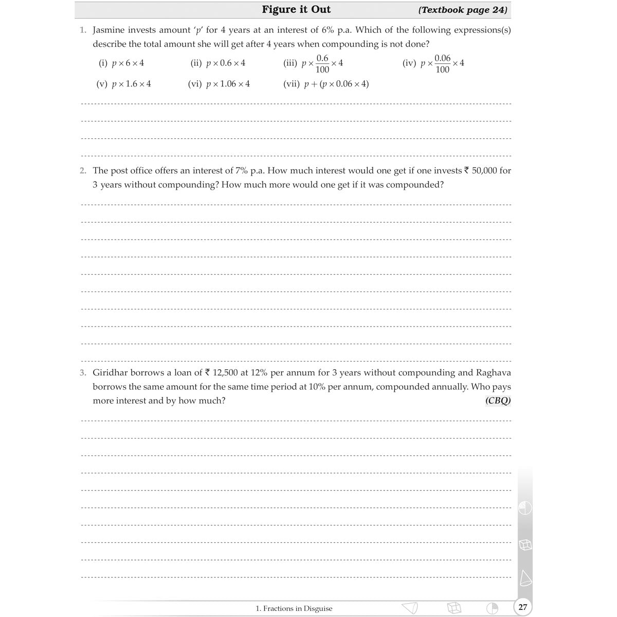 NCERT GANITA PRAKASH WORKBOOK  |  Class  VIII  |  PART - 2