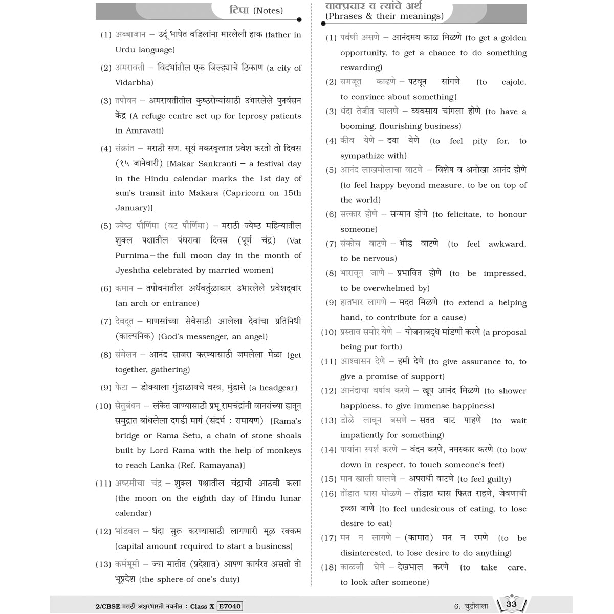 CBSE MARARATHI AKSHARBHARATI NAVNEET   |  Class  X  |