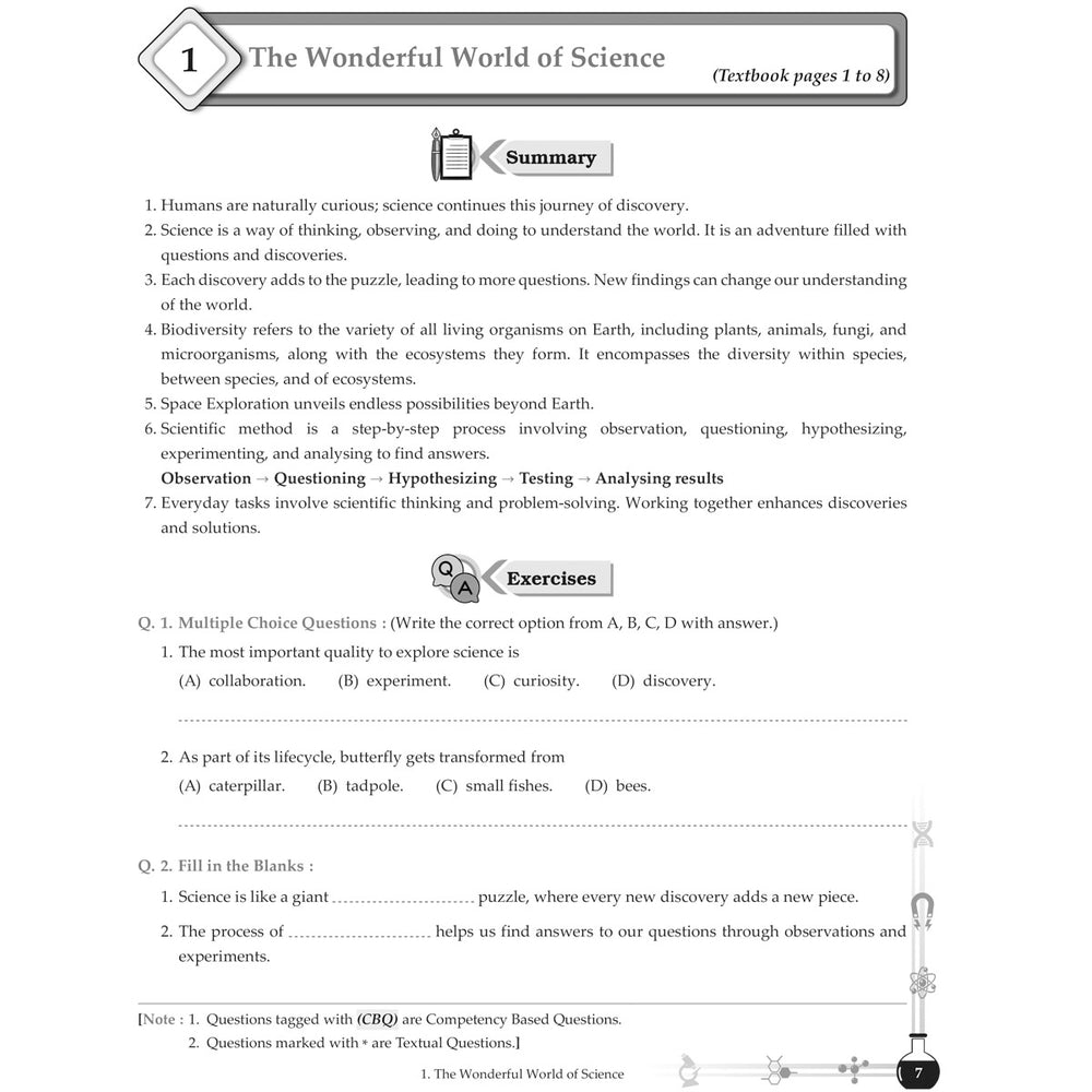 NCERT CURIOSITY SCIENCE WORKBOOK   |  Class  VI  |
