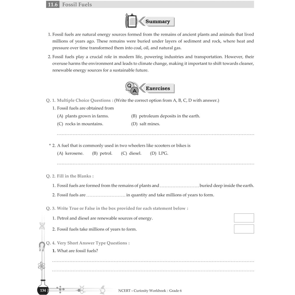 NCERT CURIOSITY SCIENCE WORKBOOK   |  Class  VI  |