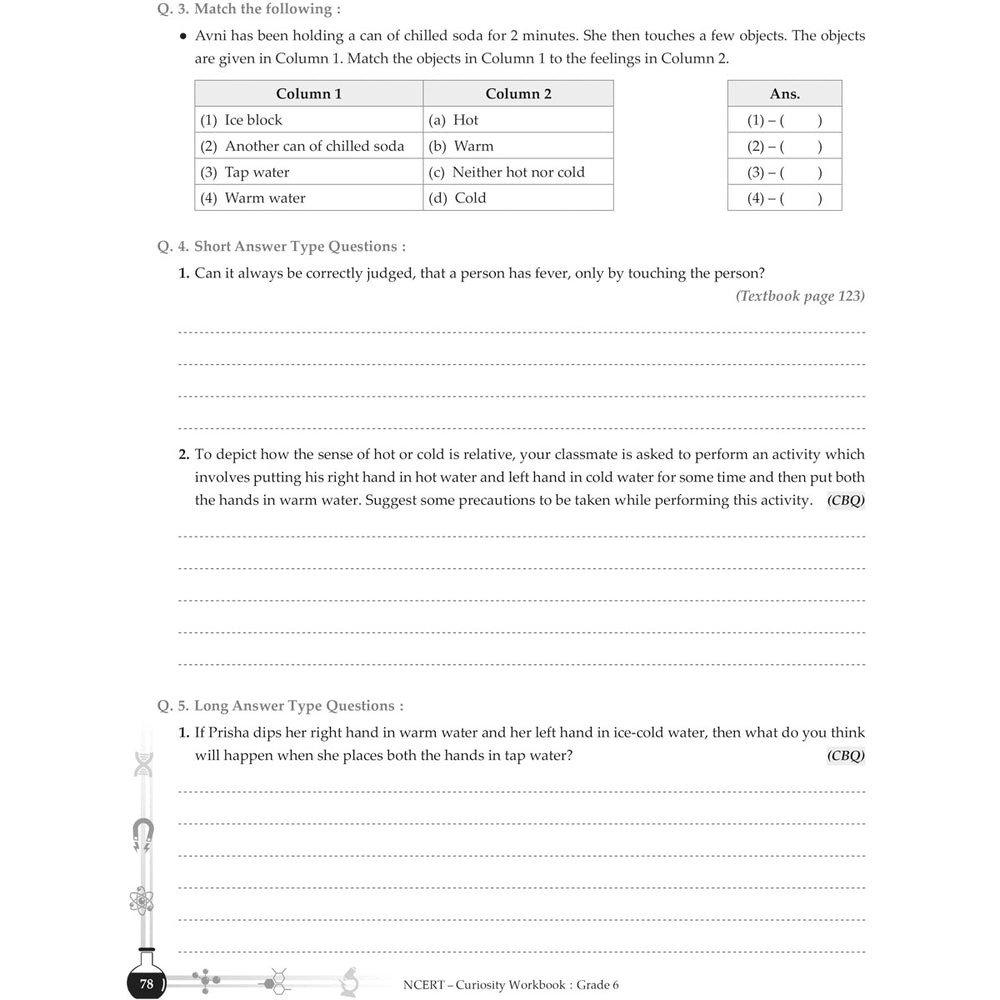 NCERT CURIOSITY SCIENCE WORKBOOK   |  Class  VI  |