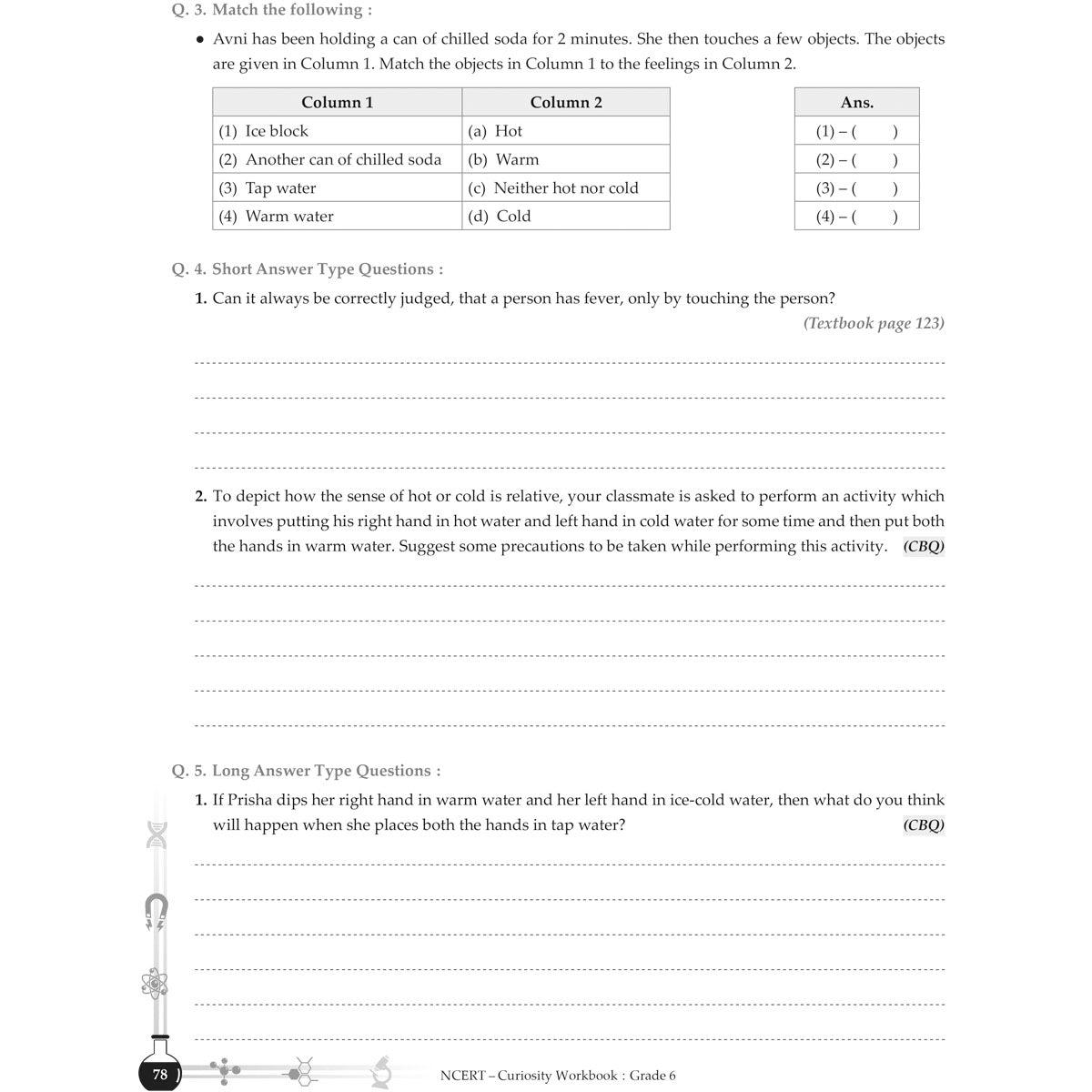 NCERT CURIOSITY SCIENCE WORKBOOK   |  Class  VI  |