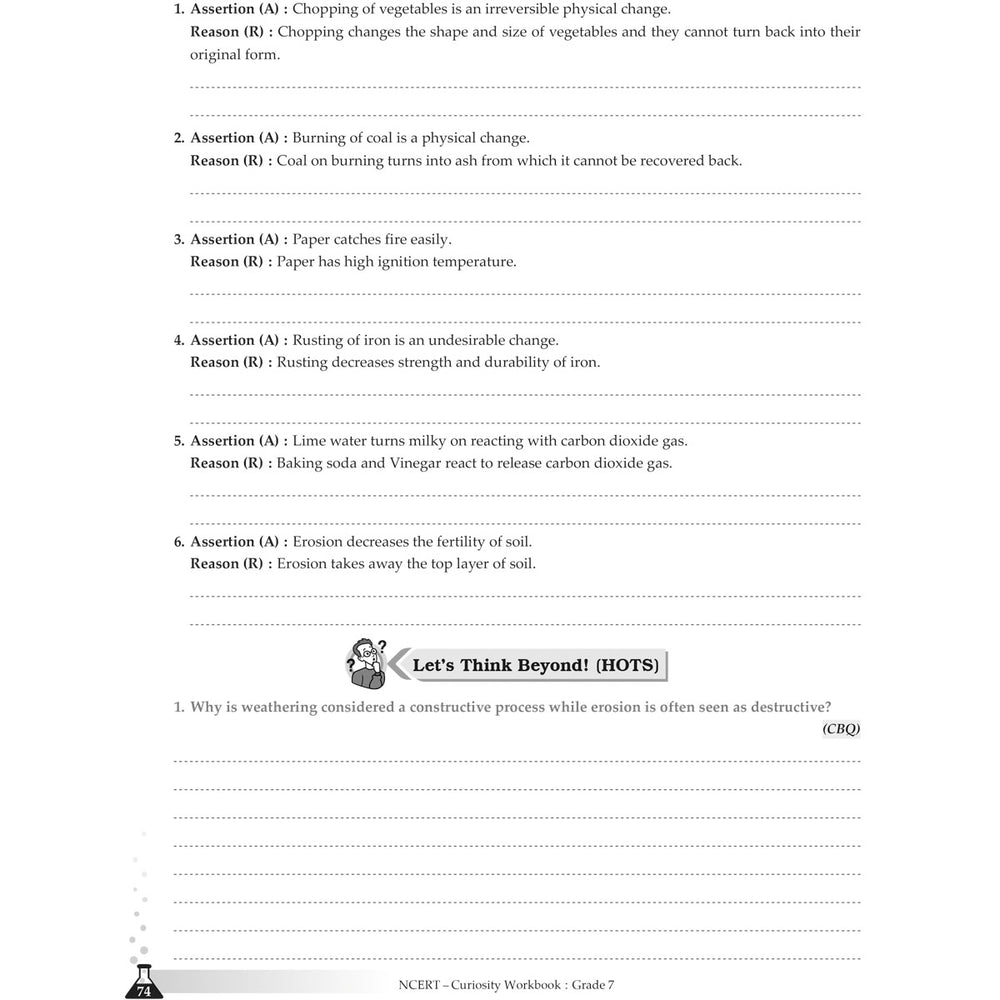 NCERT CURIOUSITY SCIENCE WORKBOOK   |  Class  VII  |