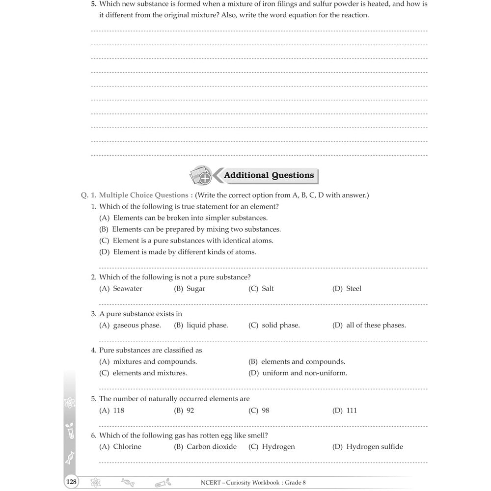 NCERT CURIOUSITY SCIENCE WORKBOOK   |  Class  VIII  |