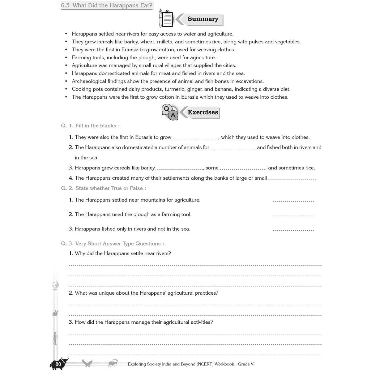 NCERT EXPLORING SOCIETY INDIA AND BEYOND (S.S.) WORKBOOK   |  Class  VI  |