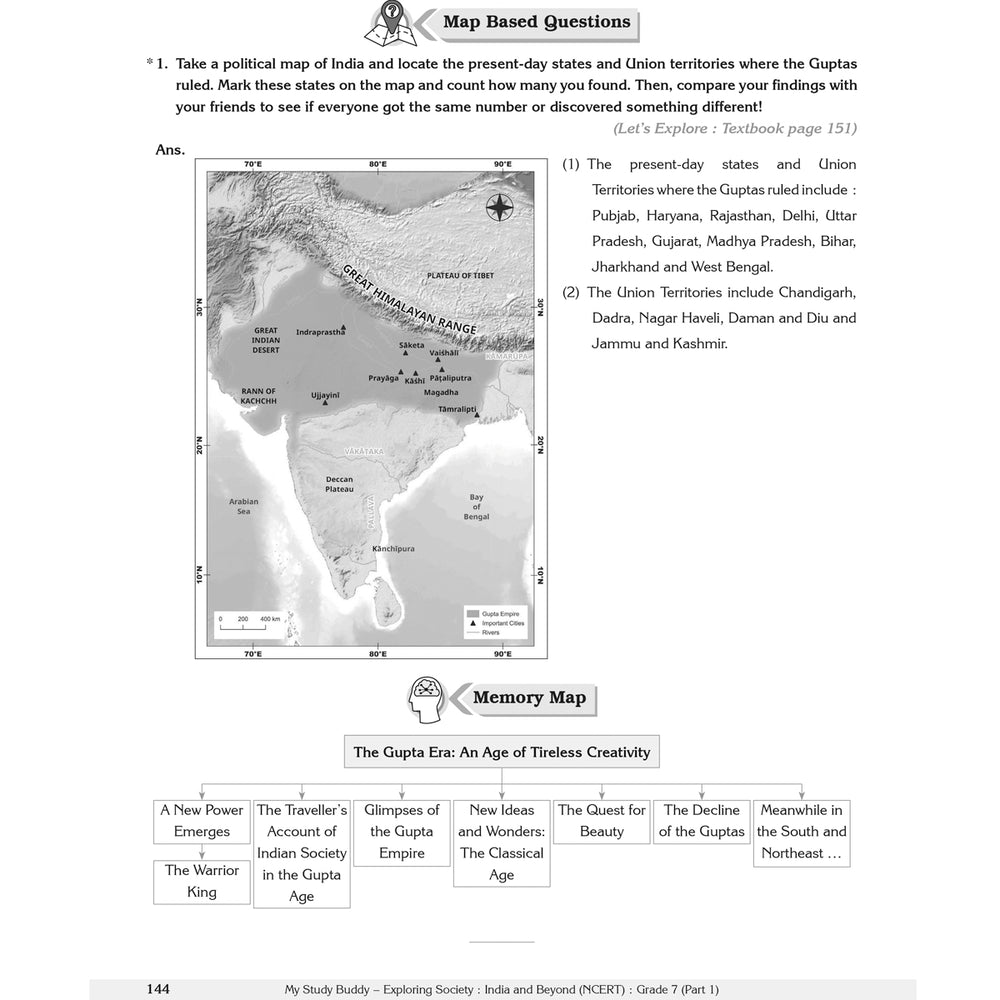 MY STUDY BUDDY - EXPLORING SOCIETY INDIA AND BEYOND (NCERT) CLASS 7 PART-1