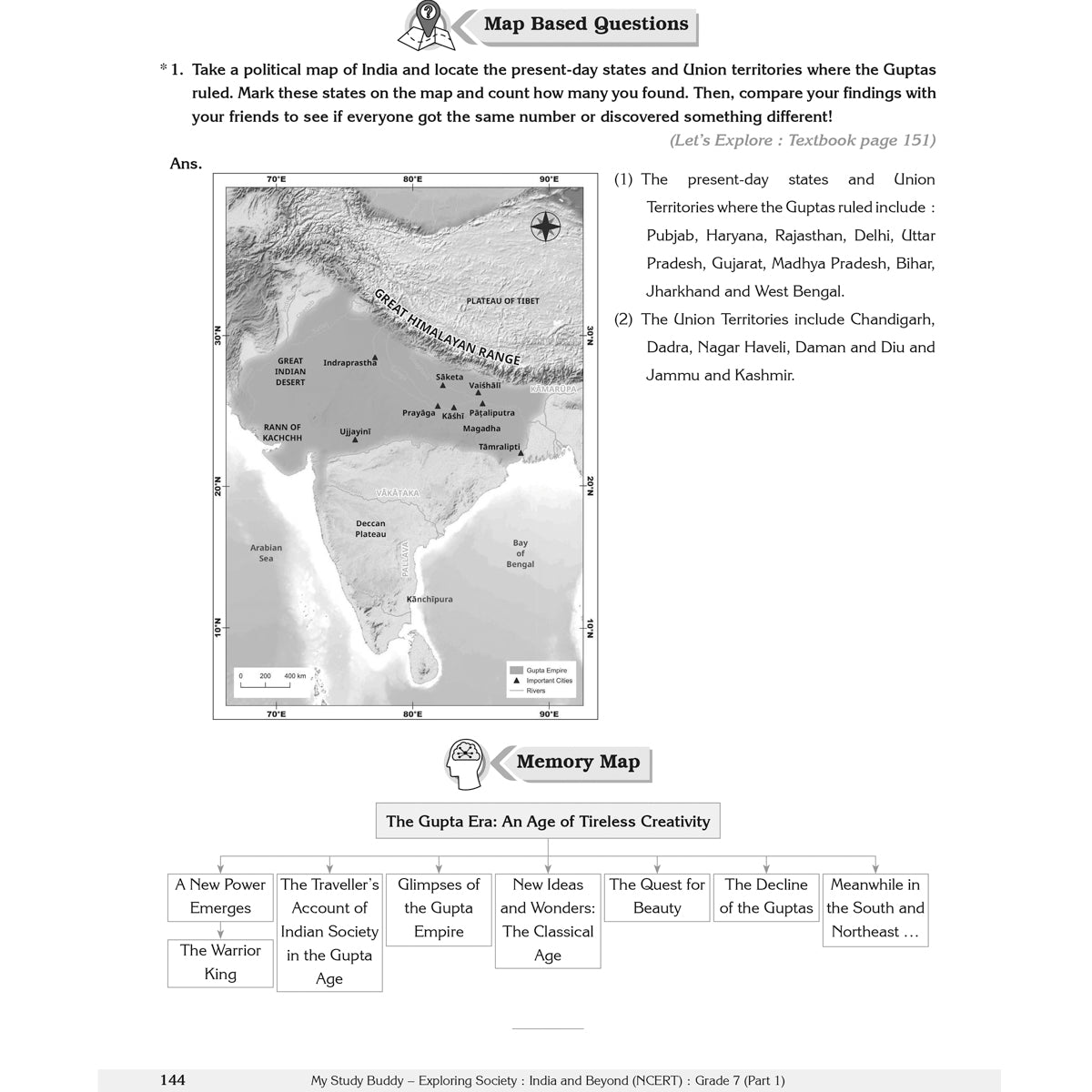 MY STUDY BUDDY - EXPLORING SOCIETY INDIA AND BEYOND (NCERT) CLASS 7 PART-1