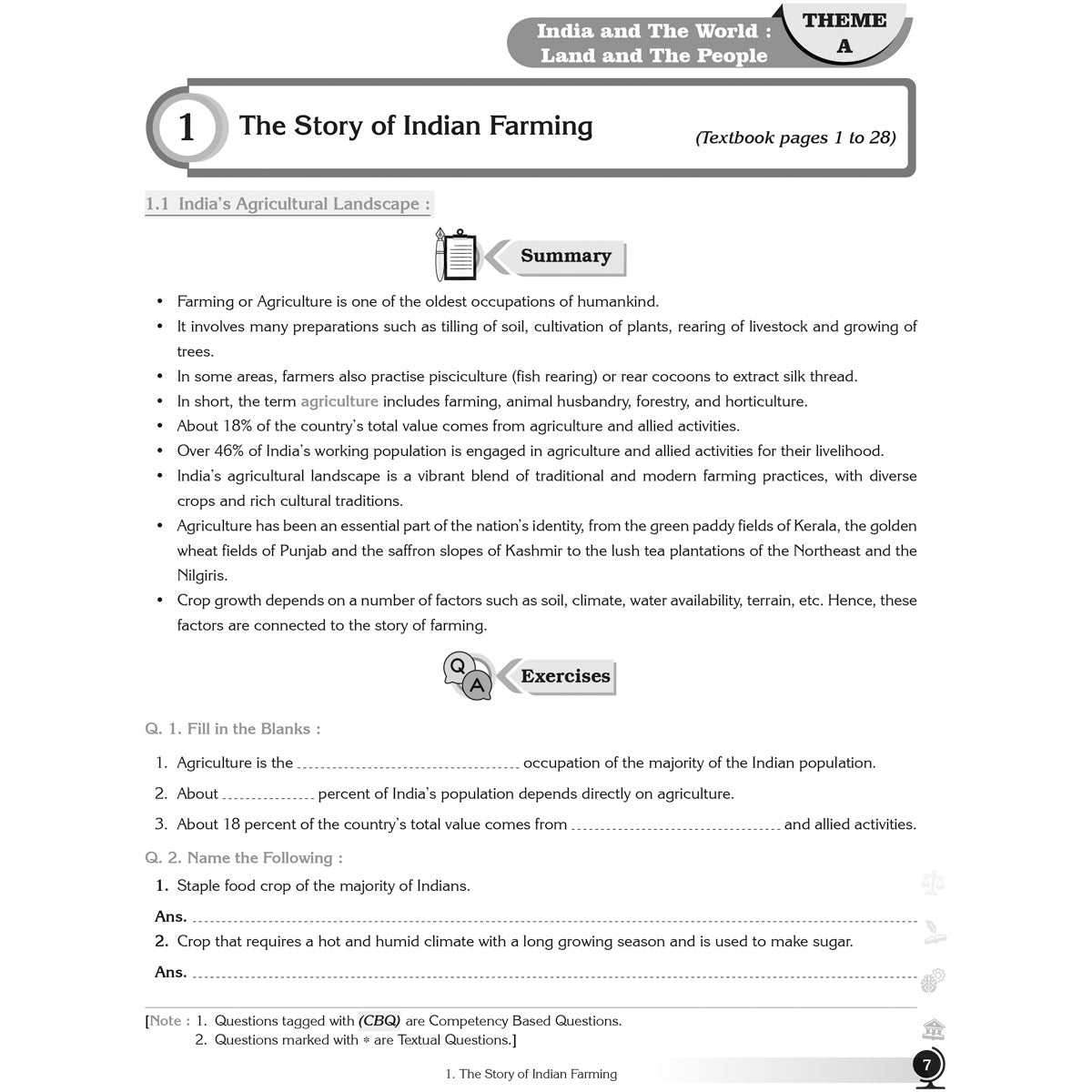 NCERT EXPLORING SOCIETY INDIA AND BEYOND (S.S.) WORKBOOK  |  Class  VII  |  PART - 2