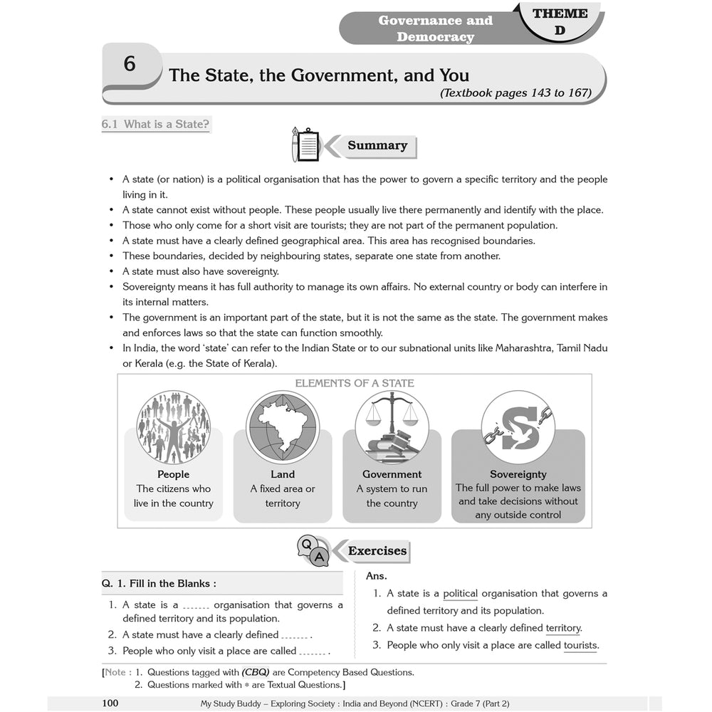 MY STUDY BUDDY - EXPLORING SOCIETY INDIA AND BEYOND (NCERT)  |  Class  VII  |  PART - 2
