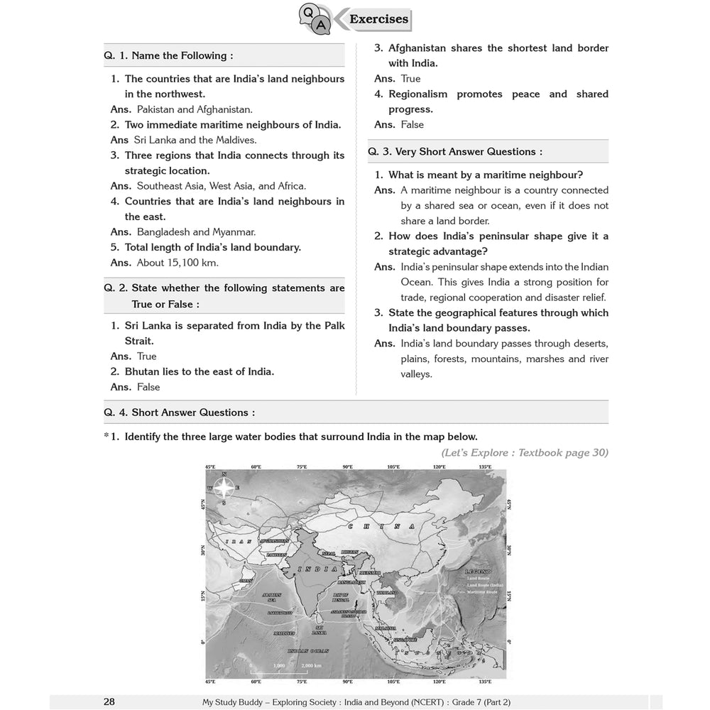 MY STUDY BUDDY - EXPLORING SOCIETY INDIA AND BEYOND (NCERT)  |  Class  VII  |  PART - 2