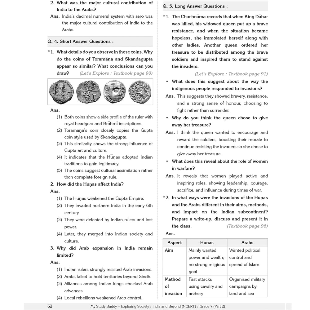MY STUDY BUDDY - EXPLORING SOCIETY INDIA AND BEYOND (NCERT)  |  Class  VII  |  PART - 2