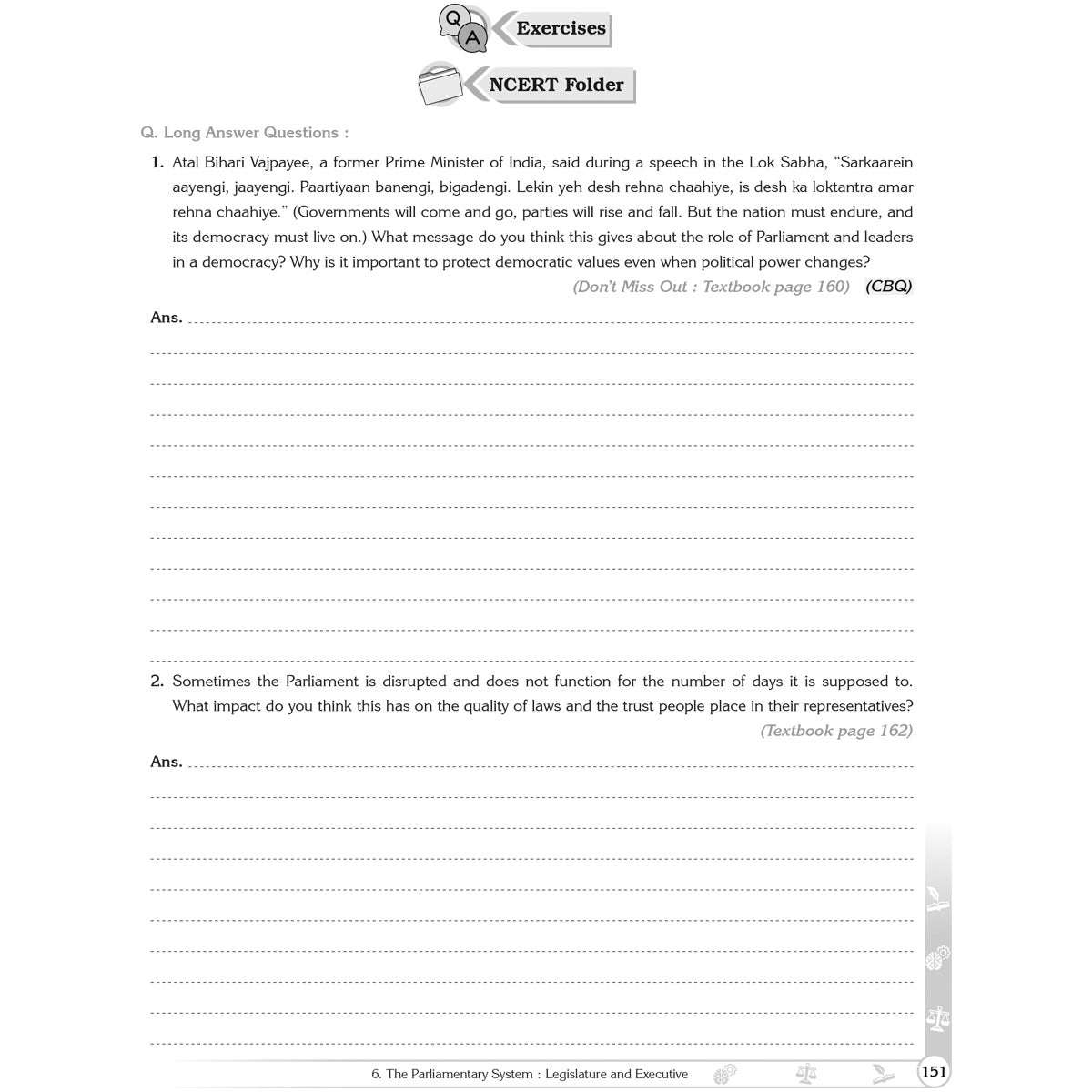 NCERT EXPLORING SOCIETY INDIA AND BEYOND (S.S.) WORKBOOK  |  Class  VIII  |  PART - 1