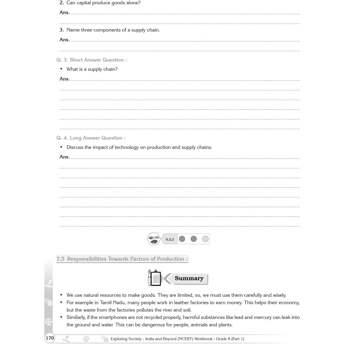 NCERT EXPLORING SOCIETY INDIA AND BEYOND (S.S.) WORKBOOK  |  Class  VIII  |  PART - 1