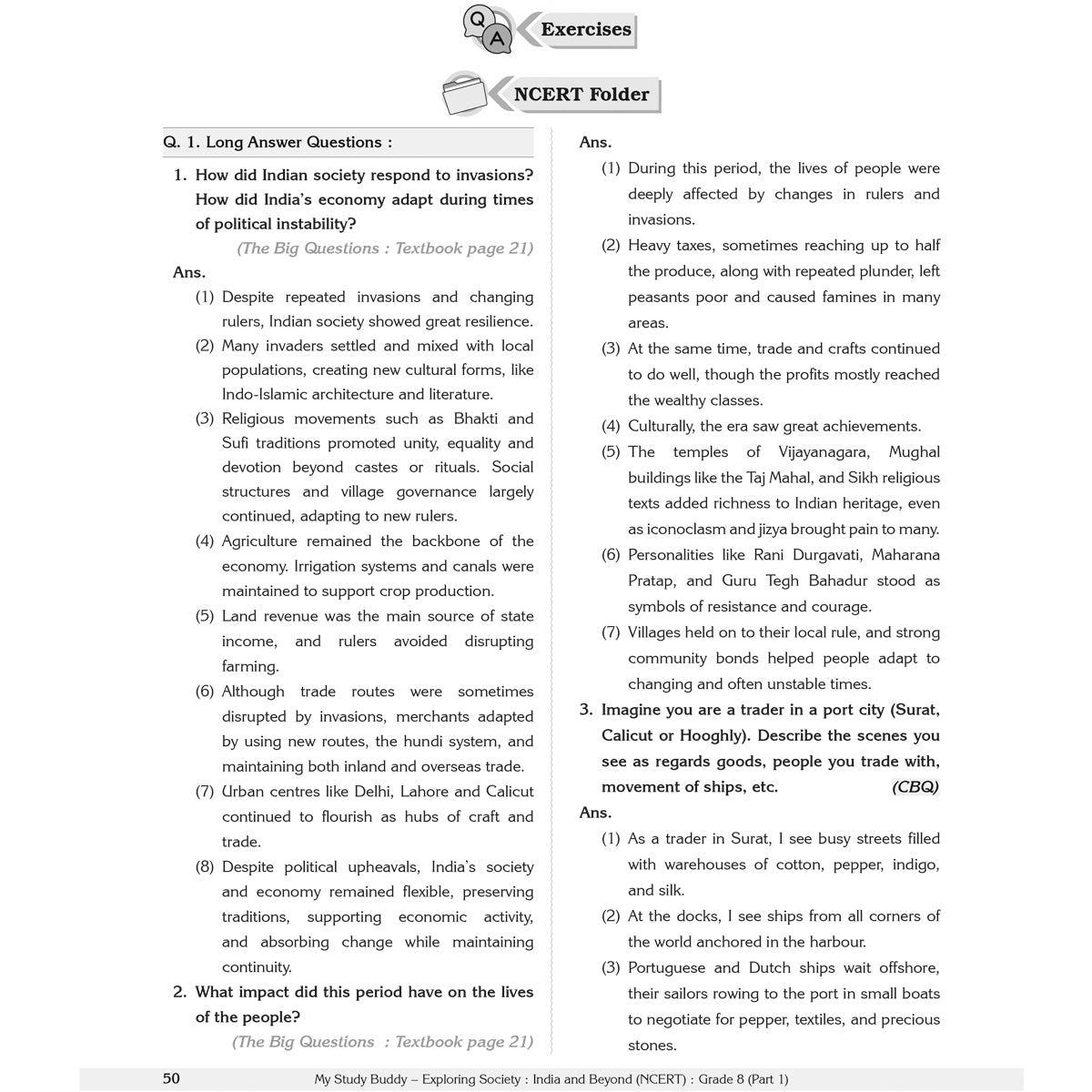 Learn Smart  |    My Study Buddy   |   EXPLORING SOCIETY INDIA AND BEYOND (NCERT) CLASS 8 PART 1  |  Grade 8