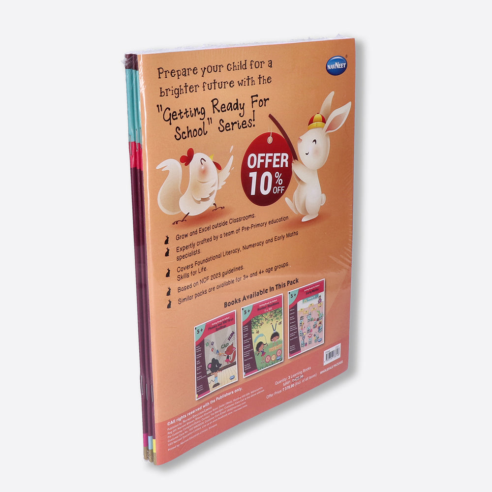 Navneet's Getting Ready for school 5+, Patterns, calendar,spatial concepts, 3D shapes, Addition & Subtraction Fundamentals, simple word Problems, Number Bonds Pack Of 1