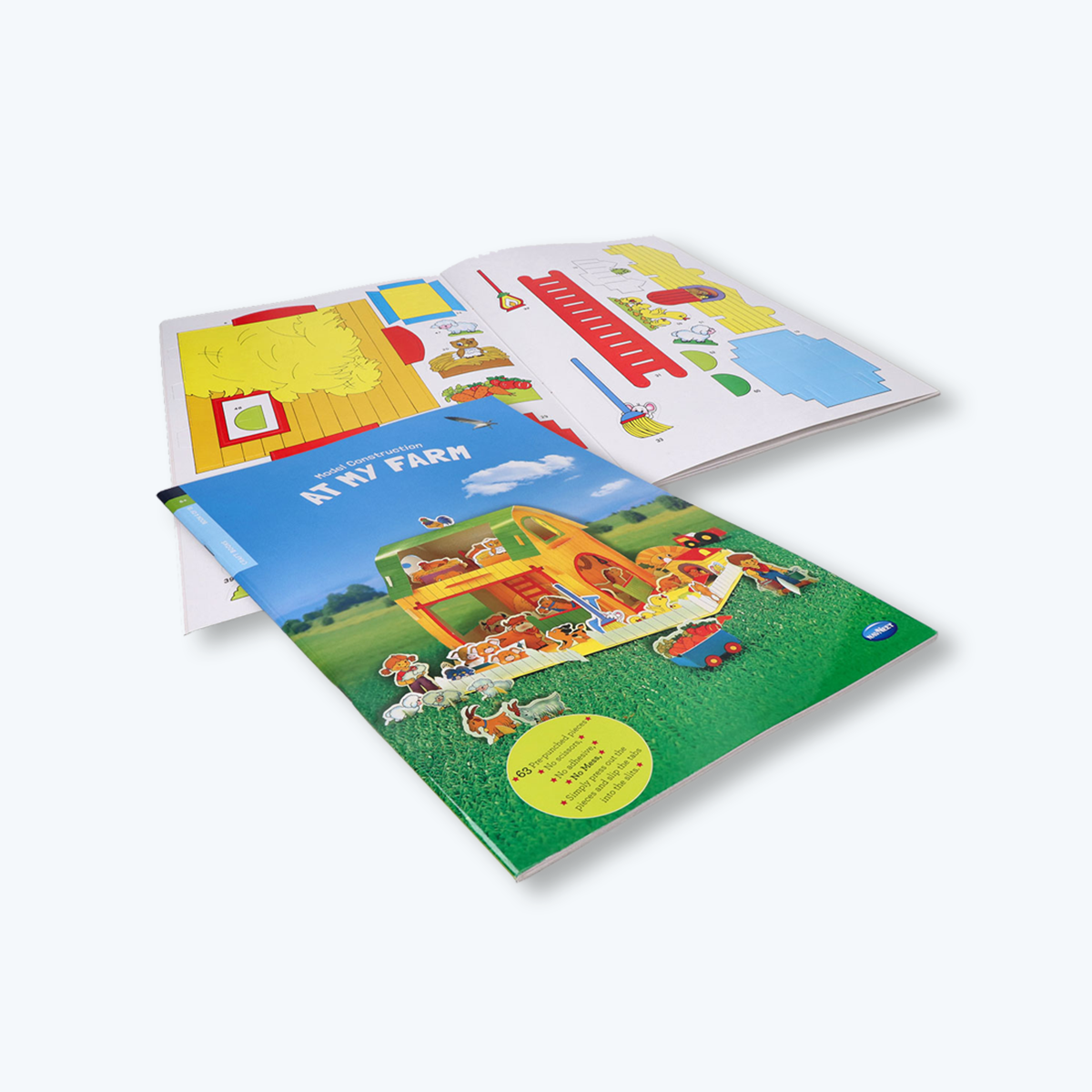 Navneet Model Construction At My Farm- Domestic & farm animals- Stem Learning book - 3D Paper Models for kids- Fun DIY Crafts - Mess Free activities- No Scissors & Glue